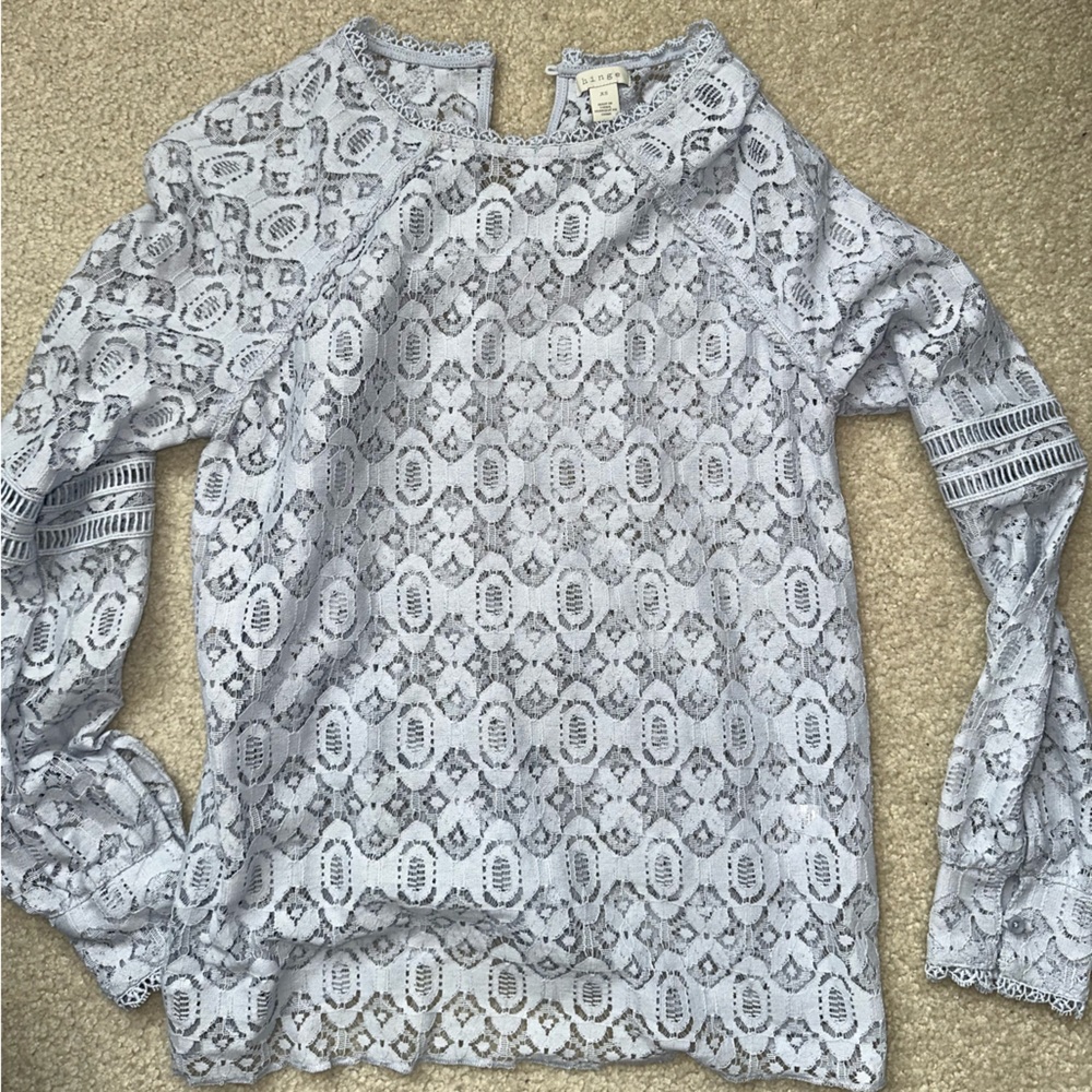 Light blue Hinge lace long sleeve